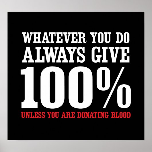 Bijna altijd 100% geven poster (Voorkant)