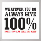 Bijna altijd 100% geven poster (Voorkant)