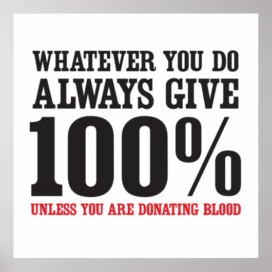 Bijna altijd 100% geven poster (Voorkant)