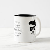 Bijna beroemde collectors reeks tweekleurige koffiemok (Voorkant rechts)