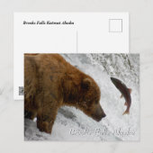 Bijna, Brooks Falls Alaska  Briefkaart (Voorkant / Achterkant)