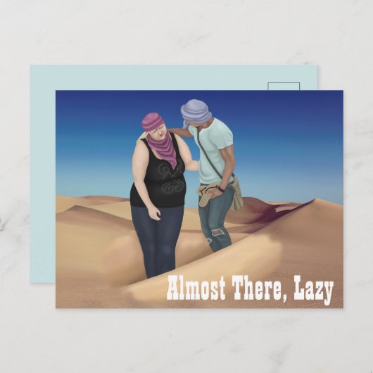 Bijna daar, Lazy Briefkaart (Voorkant / Achterkant)