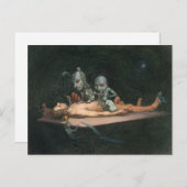 Bijna de dood ervaring zien van boze demonische ge briefkaart (Voorkant / Achterkant)