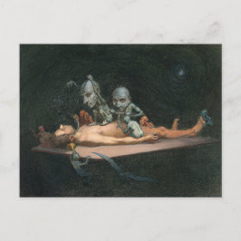 Bijna de dood ervaring zien van boze demonische ge briefkaart