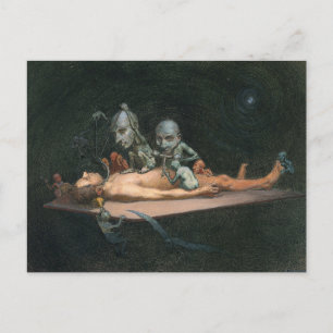 Bijna de dood ervaring zien van boze demonische ge briefkaart