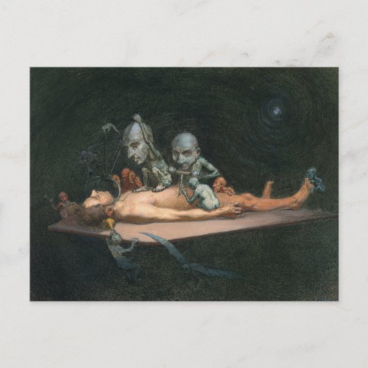 Bijna de dood ervaring zien van boze demonische ge briefkaart (Voorkant)