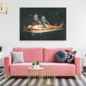 Bijna de dood ervaring zien van boze demonische ge canvas afdruk (Insitu (Woonkamer))