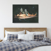 Bijna de dood ervaring zien van boze demonische ge canvas afdruk (Insitu (Slaapkamer))