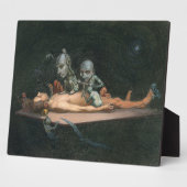 Bijna de dood ervaring zien van boze demonische ge fotoplaat (Zijkant)