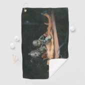 Bijna de dood ervaring zien van boze demonische ge golfhanddoek (Insitu)