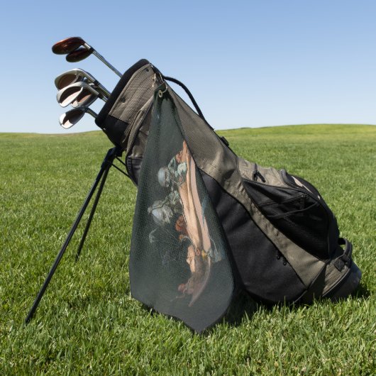 Bijna de dood ervaring zien van boze demonische ge golfhanddoek (Groen)