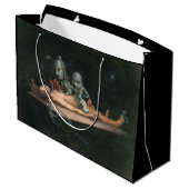 Bijna de dood ervaring zien van boze demonische ge groot cadeauzakje (Achterkant Gekanteld)