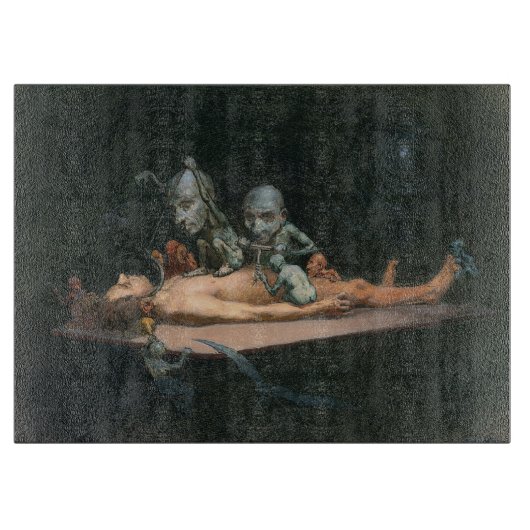 Bijna de dood ervaring zien van boze demonische ge snijplank (Voorkant)