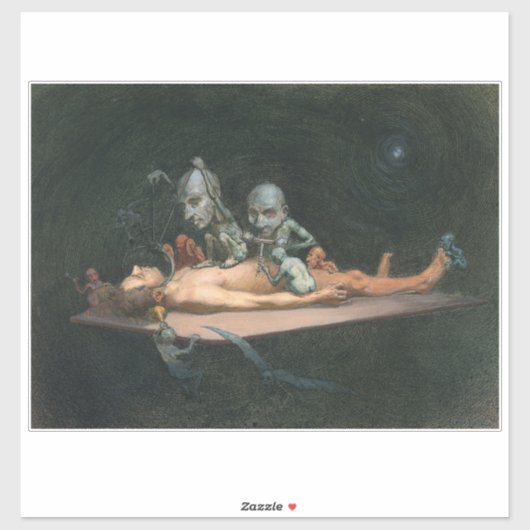 Bijna de dood ervaring zien van boze demonische ge sticker (Vel)