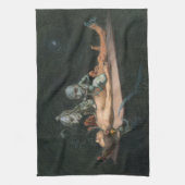 Bijna de dood ervaring zien van boze demonische ge theedoek (Verticaal)