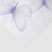 Bijna doorschijnende Paarse vlinders Tissuepapier (Detail)