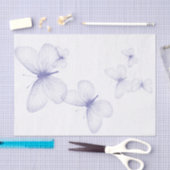 Bijna doorschijnende Paarse vlinders Tissuepapier (Craft)