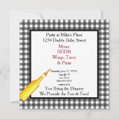 Bijna een Baby shower van papa Beer Party Kaart (Achterkant)