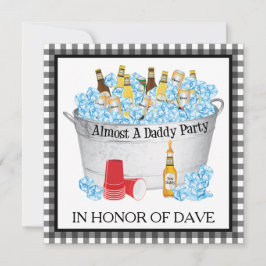 Bijna een Baby shower van papa Beer Party Kaart
