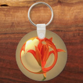Bijna een bloem in glas sleutelhanger (Voorkant)