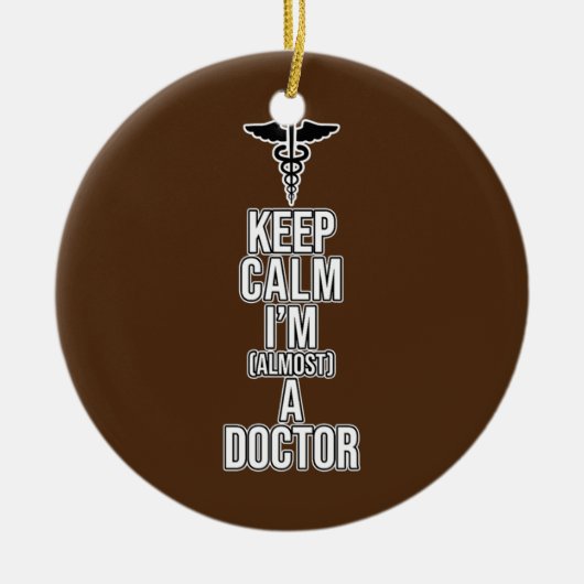 Bijna een doctoraatsdoctoraatsdocent Medische Stud Keramisch Ornament (Voorkant)