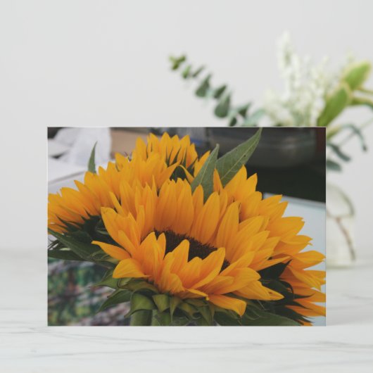 Bijna een zonnebloem Save the Date Kaart (Staand voorkant)