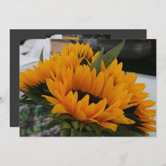 Bijna een zonnebloem Save the Date Kaart (Voorkant / Achterkant)