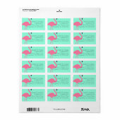 Bijna Flamingo Retouradreslabel Etiket (Full Sheet)