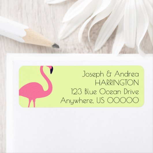 Bijna Flamingo Retouradreslabel Etiket (Insitu)