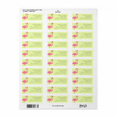 Bijna Flamingo Retouradreslabel Etiket (Full Sheet)