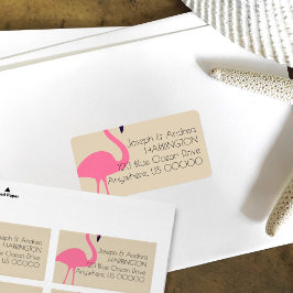 Bijna Flamingo Retouradreslabel Etiket