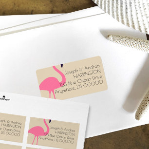 Bijna Flamingo Retouradreslabel Etiket