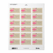 Bijna Flamingo Retouradreslabel Etiket (Full Sheet)