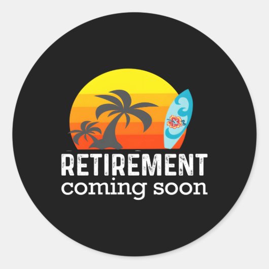Bijna gepensioneerd met pensioen ronde sticker (Voorkant)
