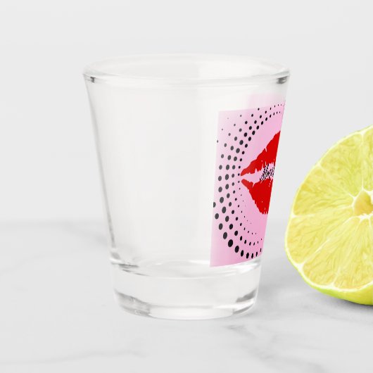 "Bijna getrouwd" Hot Lips Bachelorette Bash Shot Glas (Links)