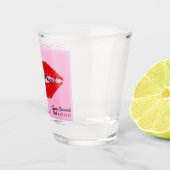 "Bijna getrouwd" Hot Lips Bachelorette Bash Shot Glas (Rechts)
