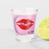 "Bijna getrouwd" Hot Lips Bachelorette Bash Shot Glas (Voorkant)