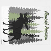 Bijna Heaven Rustic Moose Fleece Blanket (Voorkant (Horizontaal))