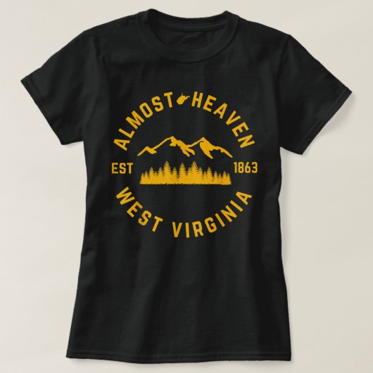 Bijna Heaven West Virginia Mountains Forest WV Ho T-shirt (Design voorkant)