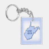 Bijna Heaven West Virginia State Pride Sleutelhang Sleutelhanger (Voorkant Links)