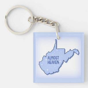 Bijna Heaven West Virginia State Pride Sleutelhang Sleutelhanger