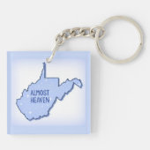 Bijna Heaven West Virginia State Pride Sleutelhang Sleutelhanger (Achterkant)