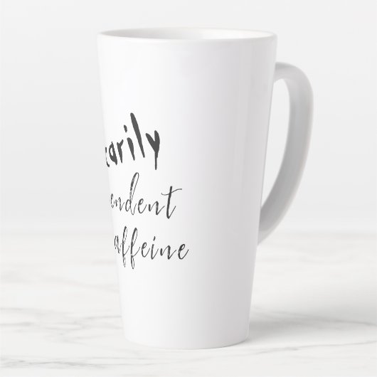 Bijna helemaal afhankelijk van koffie Halloween Latte Mok (Rechterhoek)