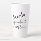 Bijna helemaal afhankelijk van koffie Halloween Latte Mok (Voorkant)