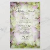 Bijna het Pink Hydrangea Flowers Weddenschap Menu (Voorkant)