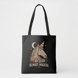 Bijna Magische Grappige Paard Eenhoorn Tote Bag