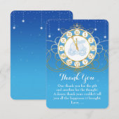 Bijna middernacht prinses sprookje bedankt kaarten (Voorkant / Achterkant)