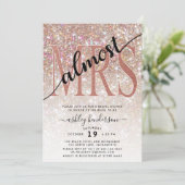 Bijna MRS. Vrijgezellenfeest Champagne Glitter Kaart (Staand voorkant)