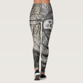 Bijna overal 1 zwart-wit acrylverf leggings (Achterkant)