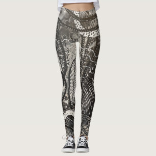 Bijna overal 1 zwart-wit acrylverf leggings